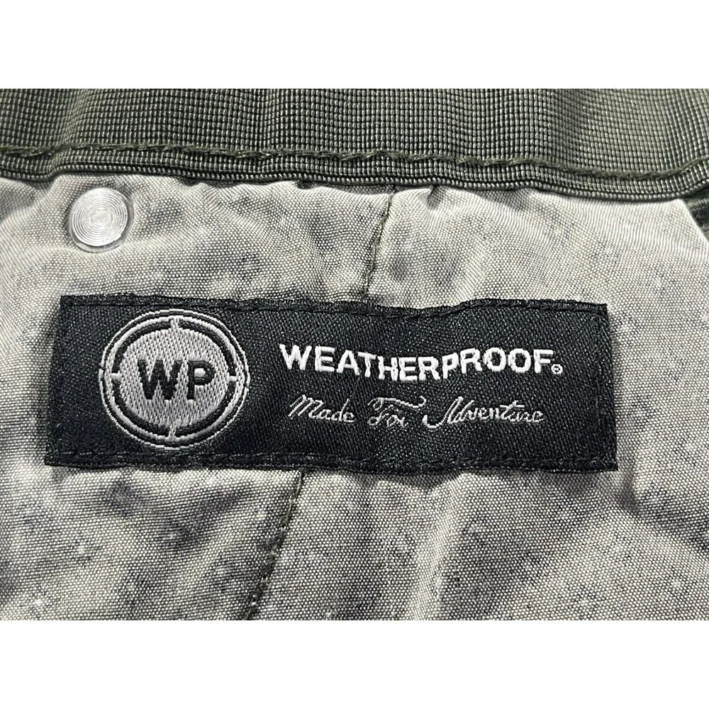 Weatherproof Men's Cargo Shorts Size 38 Ivy Green Cotton Stretch Ripstop